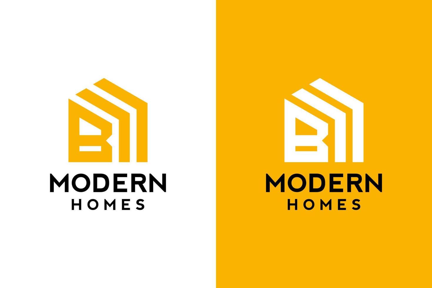 Logo-Design von b in Vektor für Bau, Haus, Immobilien, Gebäude, Eigentum. Minimale fantastische trendige professionelle Logo-Designvorlage auf doppeltem Hintergrund.