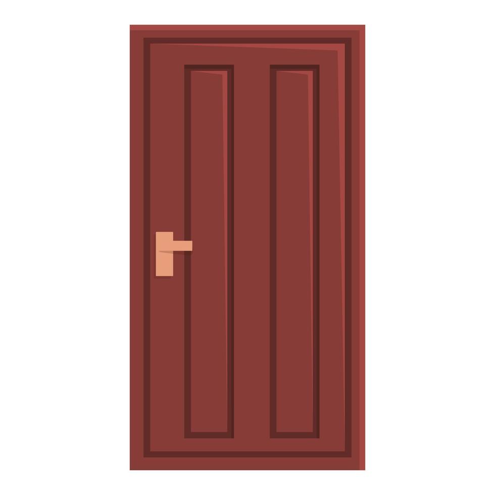 Hem dörr ikon tecknad serie vektor. främre hus vektor