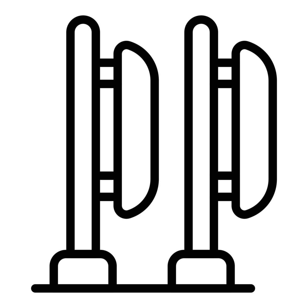 Scheibenwischerständer Symbol Umrissvektor. Glasfenster vektor