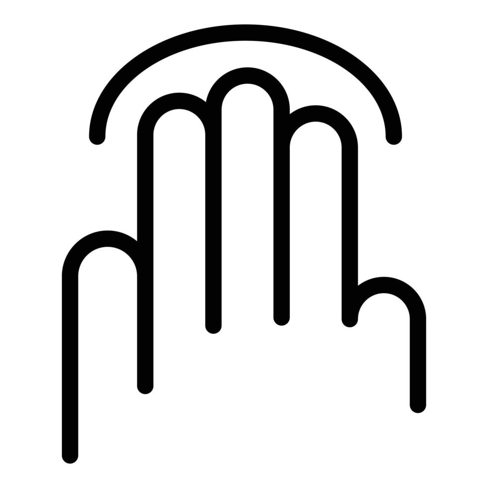 Handbewegungssymbol Umrissvektor. intelligente App vektor