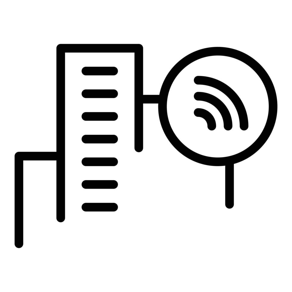 WLAN-Netzwerk-Icon-Umrissvektor. Computer bleiben vektor