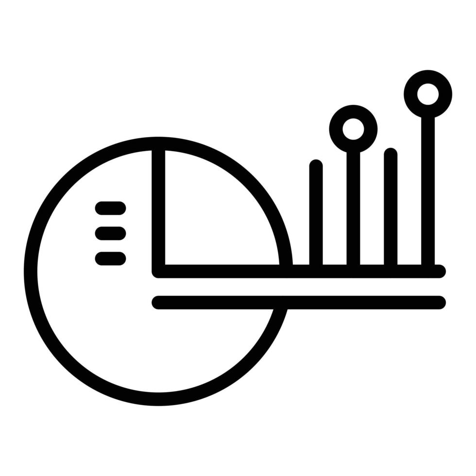 finansiera paj Diagram ikon översikt vektor. öka fond vektor