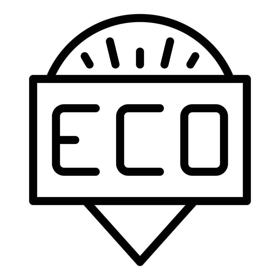 eco resa ikon översikt vektor. skog familj vektor