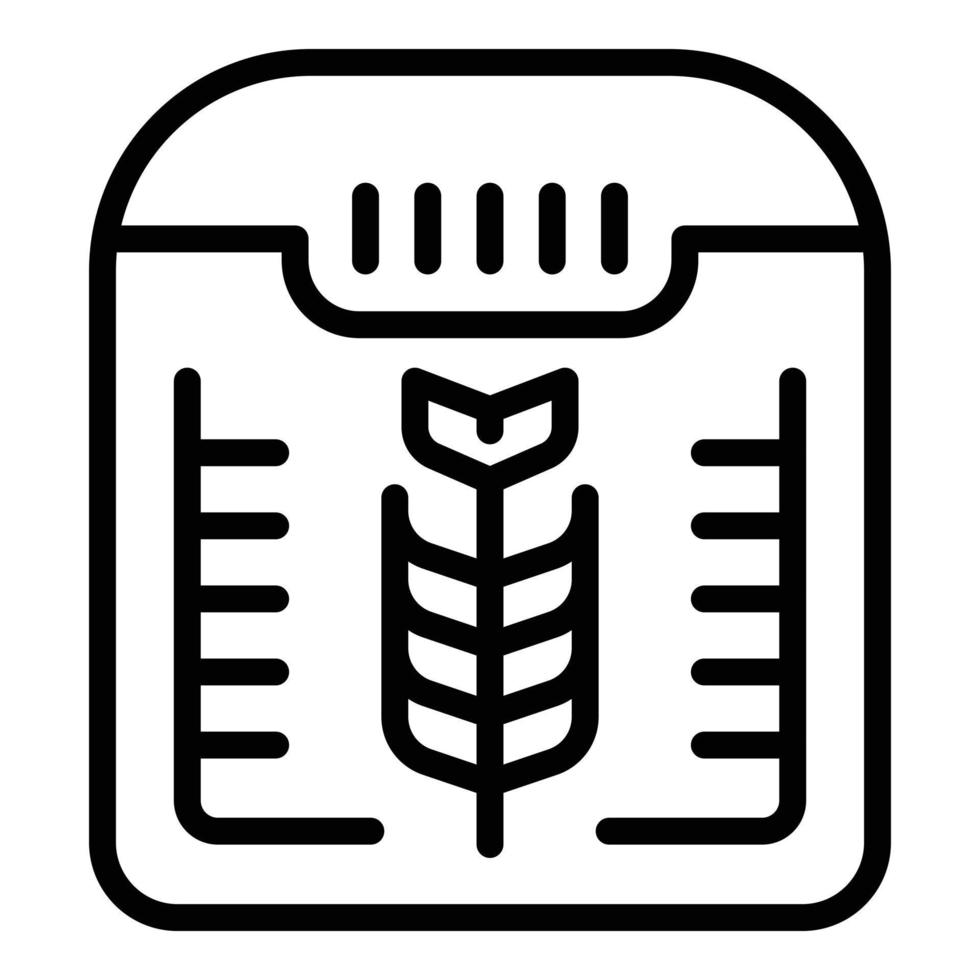 Weizenbrot Maschine Symbol Umriss Vektor. Lebensmittelhersteller vektor