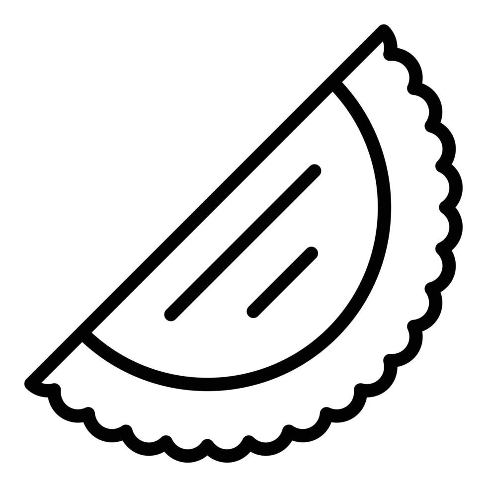 Aserbaidschan Küche Symbol Umrissvektor. Lebensmittel-Baklava vektor