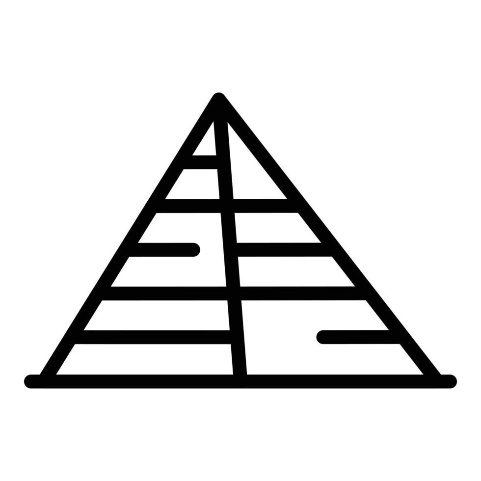 Tourismuspyramide Symbol Umrissvektor. antikes Ägypten vektor