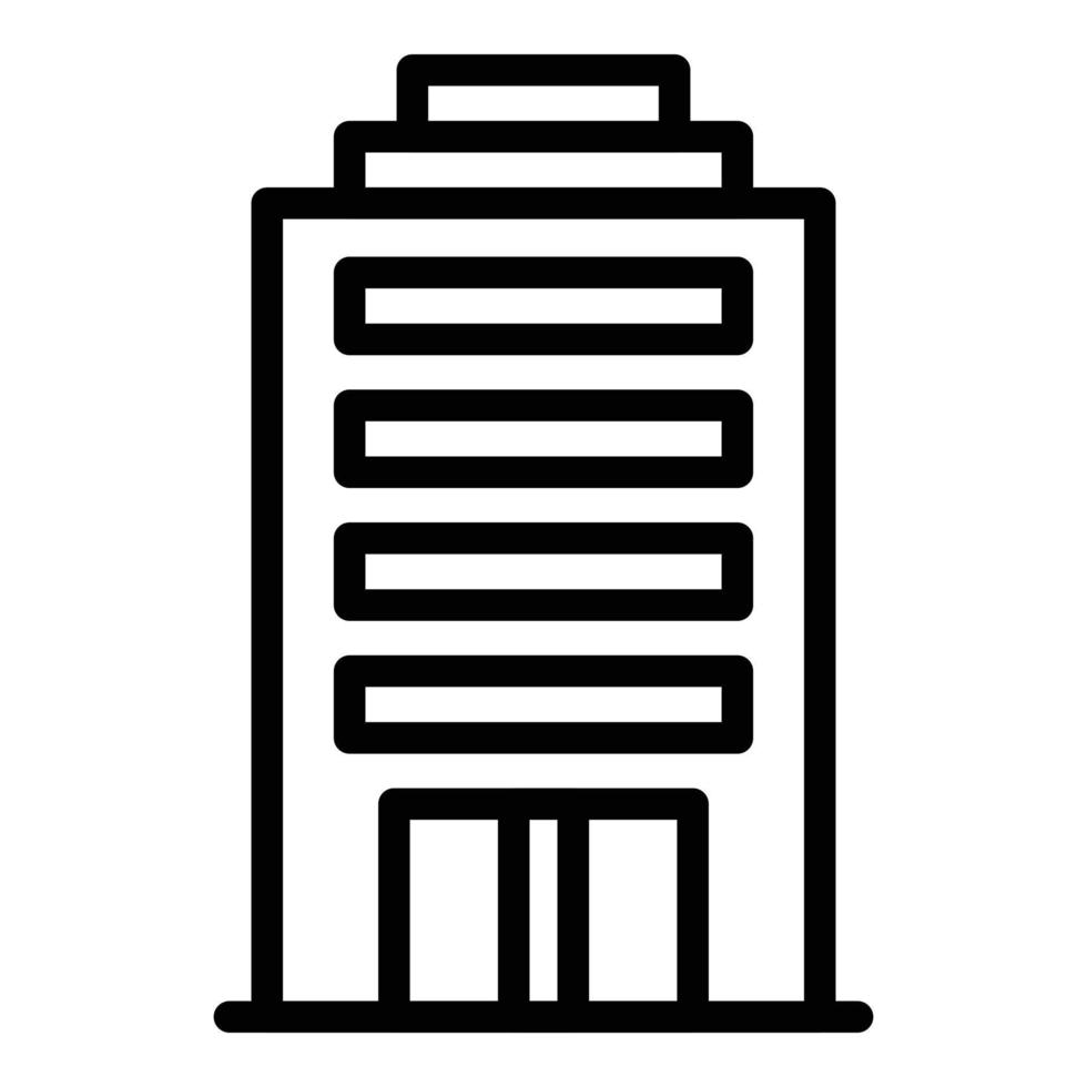 Marketing-Gebäude-Icon-Umrissvektor. Geschäftszentrum vektor