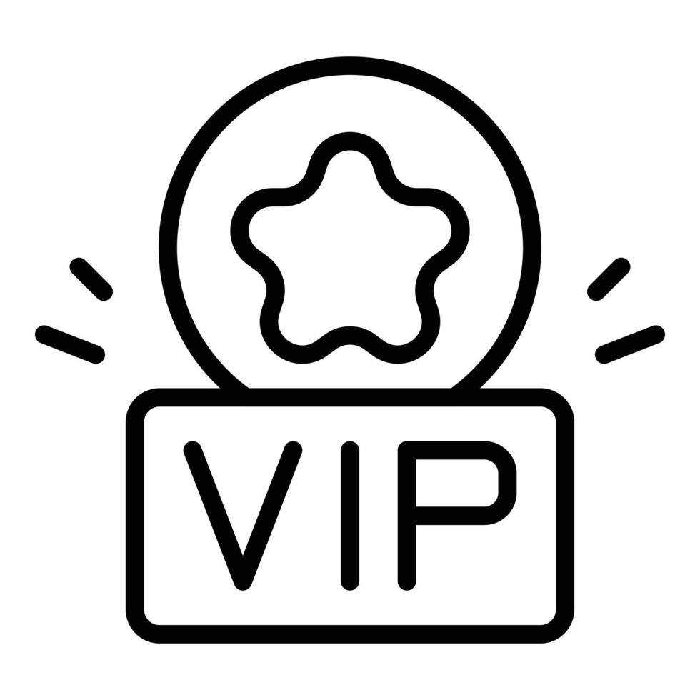 vip klot ikon översikt vektor. vip fest vektor