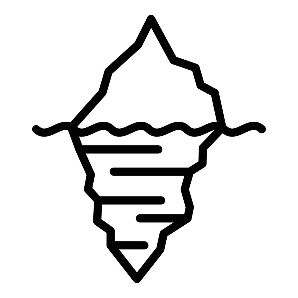 Eisberg-Symbol Umrissvektor. Eisgletscher vektor