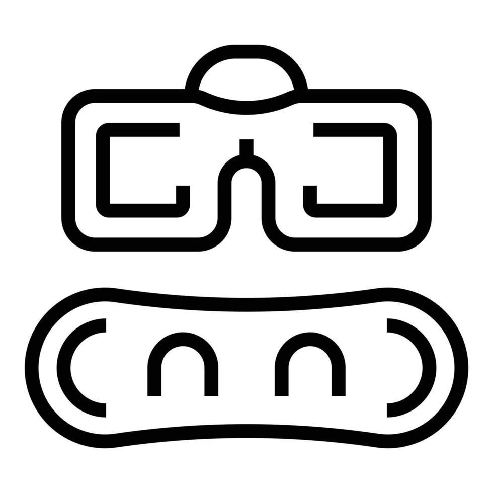 Snowboard-Ausrüstung Symbol Umrissvektor. Sportgeschäft vektor