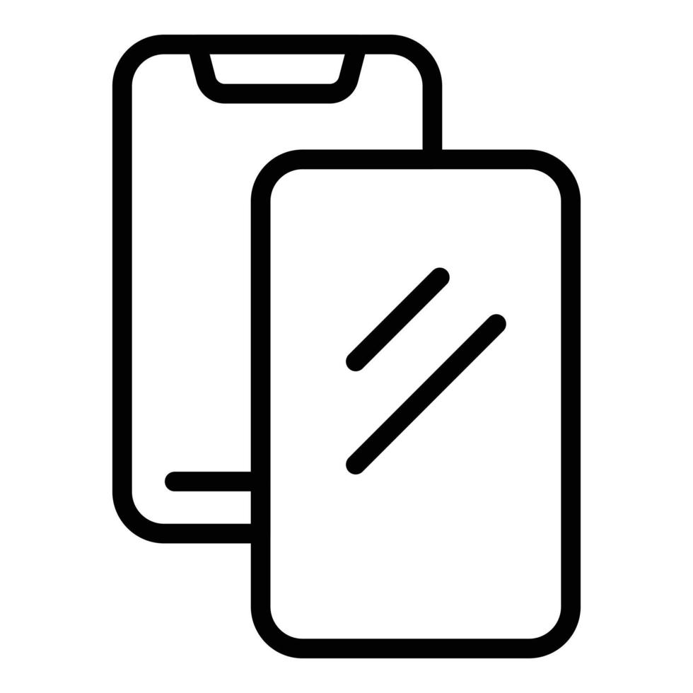 telefon fall ikon översikt vektor. mobil omslag vektor