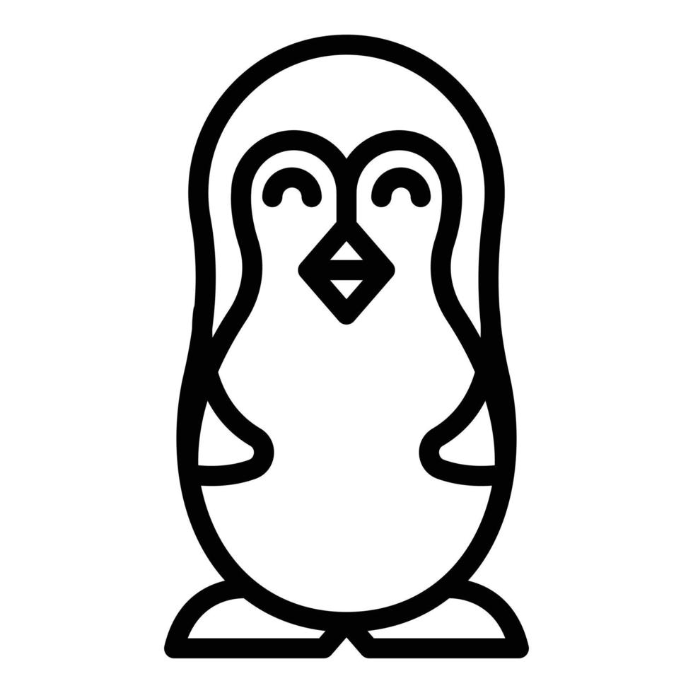 Zoo-Pinguin-Symbol-Umrissvektor. Ticket-Dschungel vektor