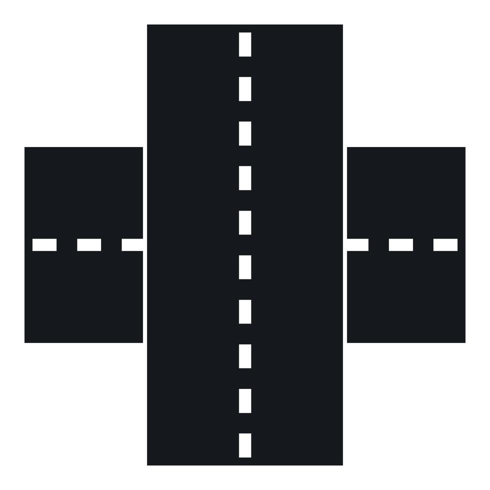 Zwei-Straßen-Symbol, einfacher Stil vektor