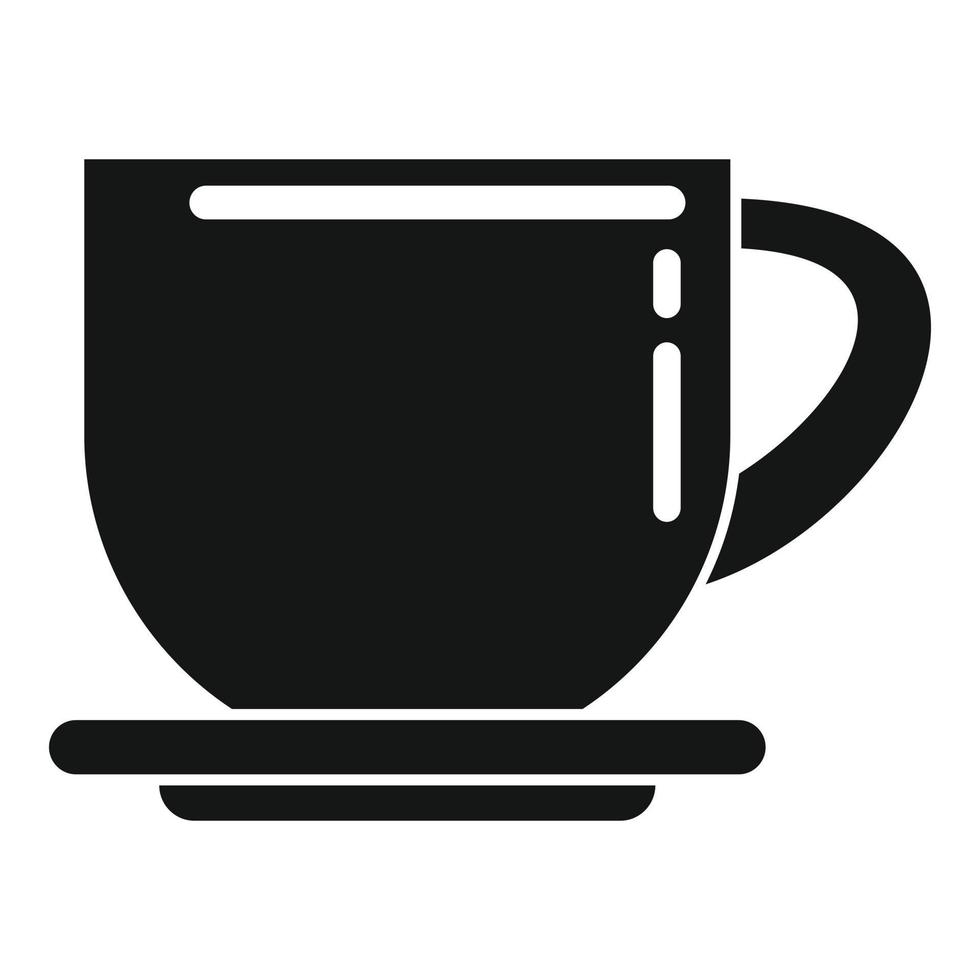 cappuccino kopp ikon enkel vektor. morgon- mat vektor