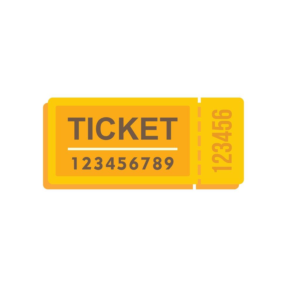 Reisebus-Ticket-Symbol flacher isolierter Vektor