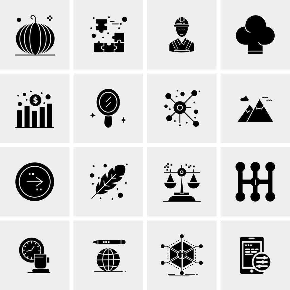 16 universelle Business-Icons Vektor kreative Icon-Illustration zur Verwendung in Web- und Mobilprojekten