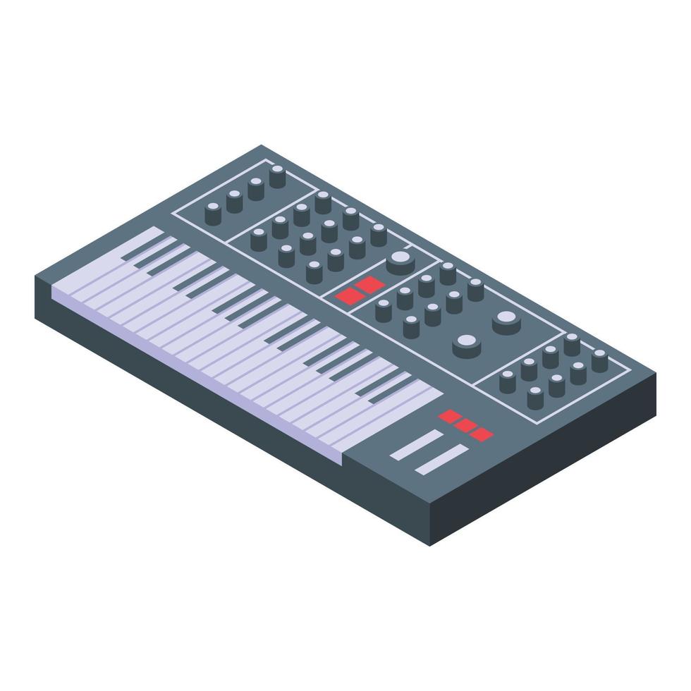 Synthesizer-Gerätesymbol isometrischer Vektor. DJ-Musik vektor