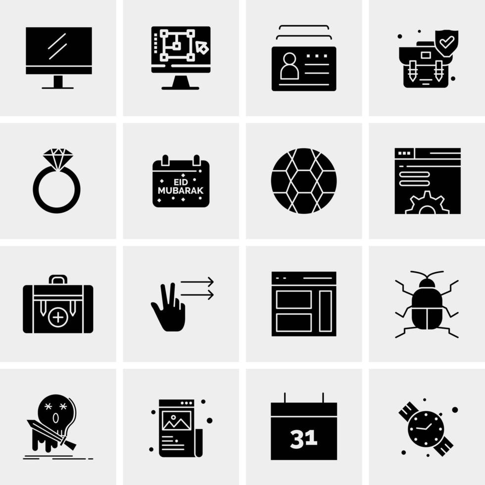 16 universelle Business-Icons Vektor kreative Icon-Illustration zur Verwendung in Web- und Mobilprojekten