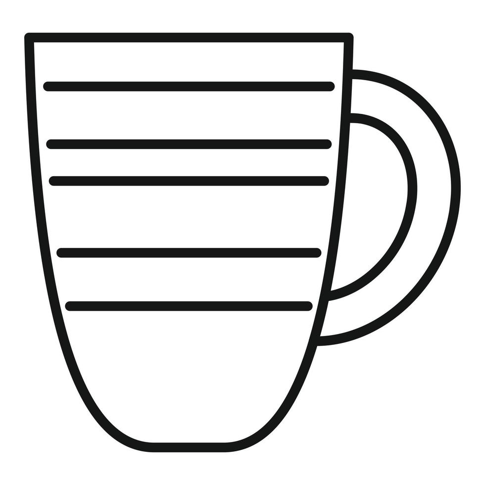 matte Tasse Symbol Umrissvektor. heiße Tasse vektor