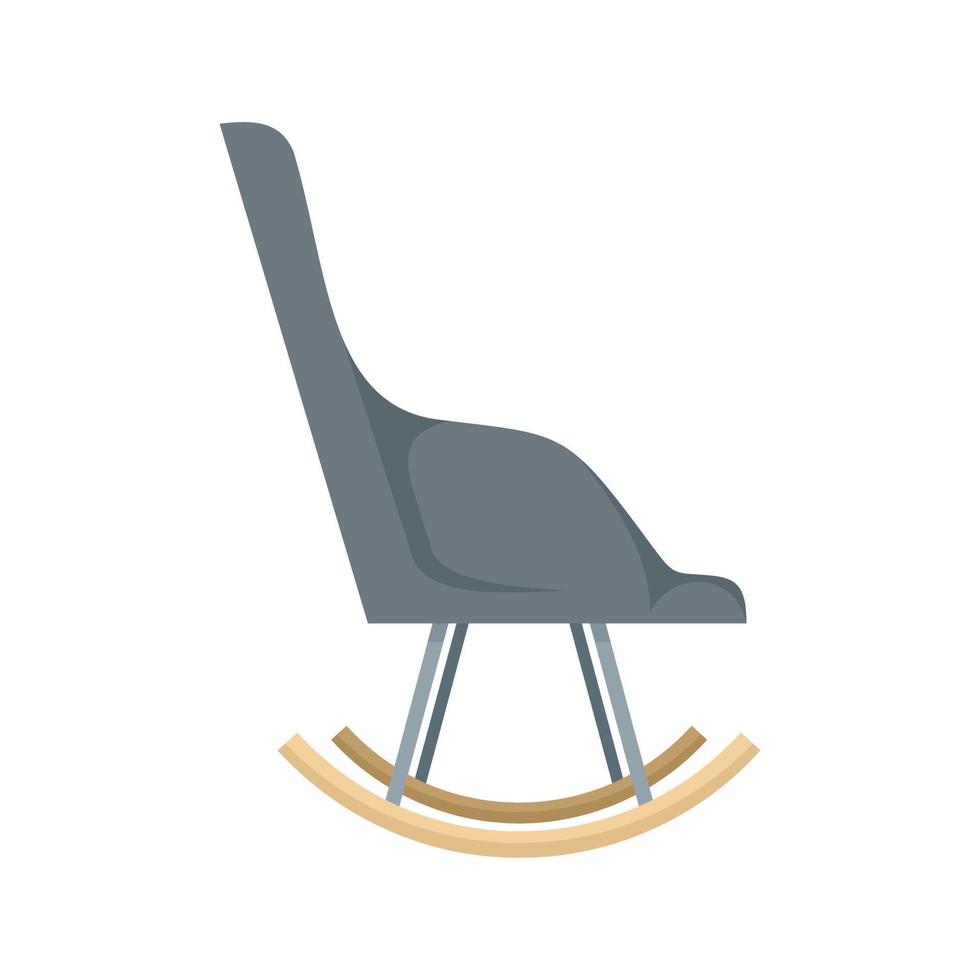 modern gungande stol ikon platt isolerat vektor