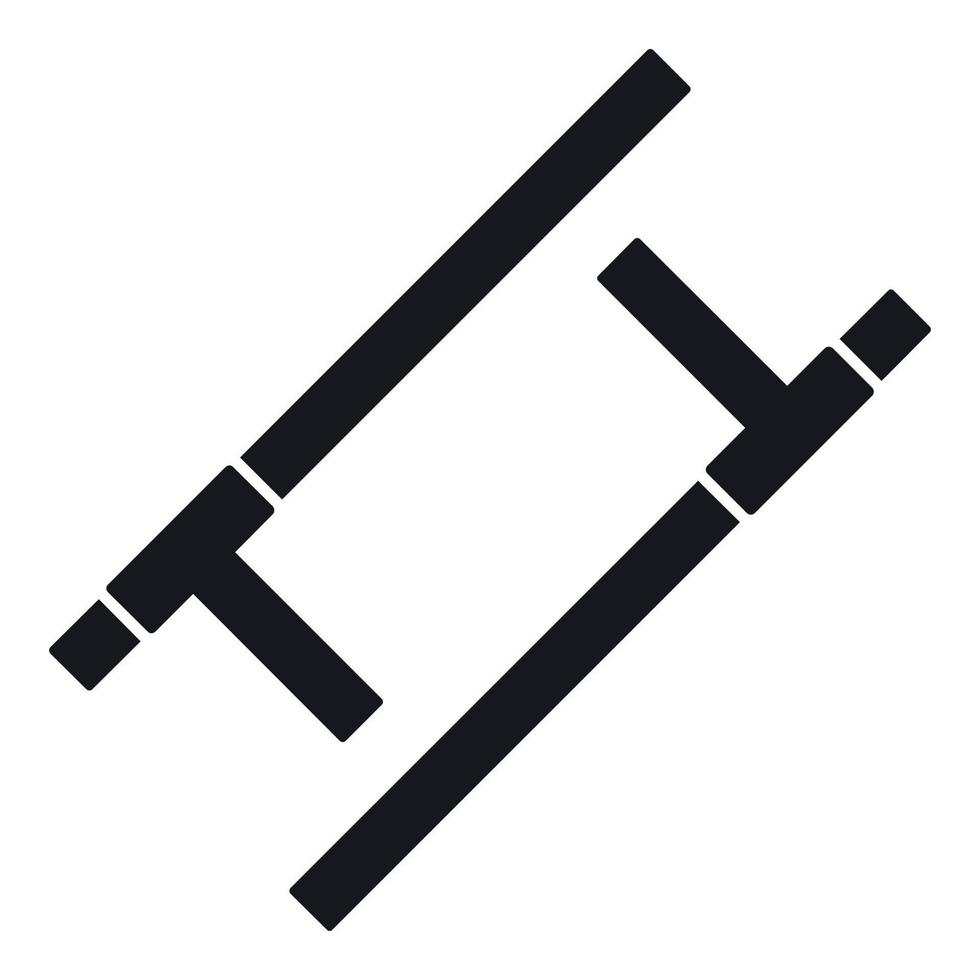 tonfa ikon, enkel stil vektor