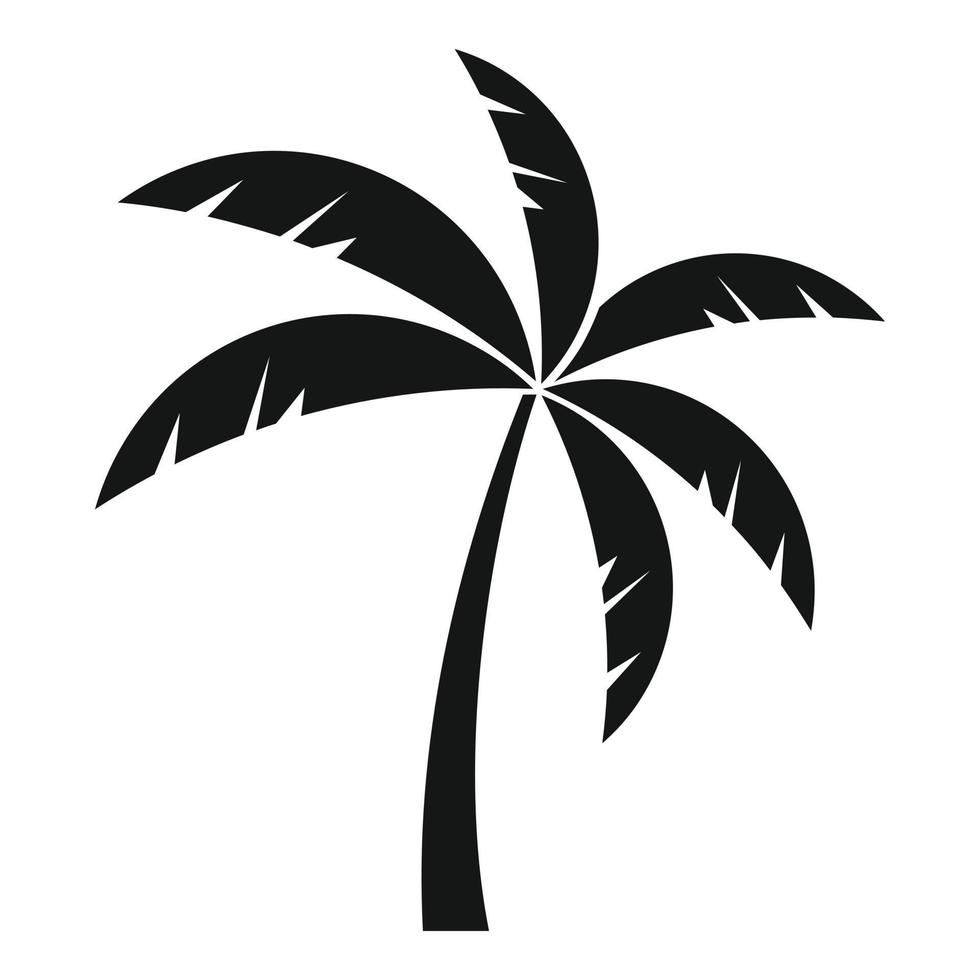 Hawaii-Palme-Symbol einfacher Vektor. Sommerbaum vektor