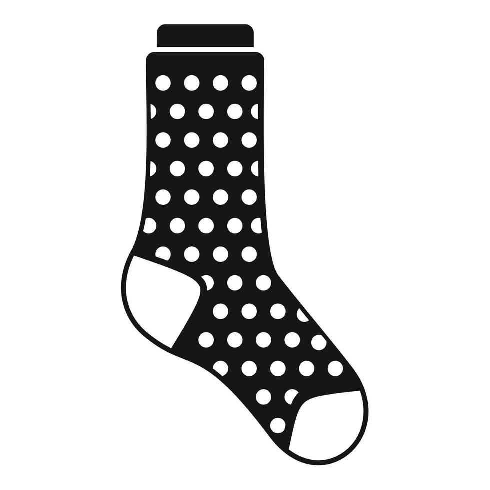 gepunktete Socke Symbol einfacher Vektor. Wintersport Socke vektor