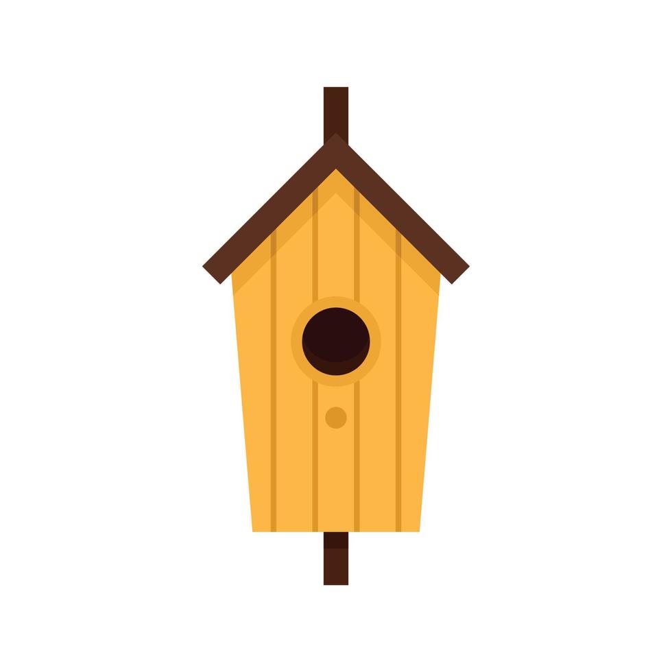 trädgård fågel hus ikon platt isolerat vektor