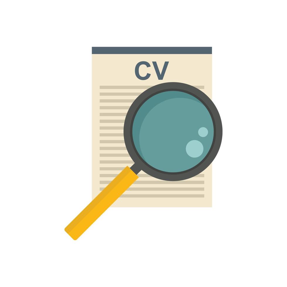 praktik CV papper ikon platt isolerat vektor