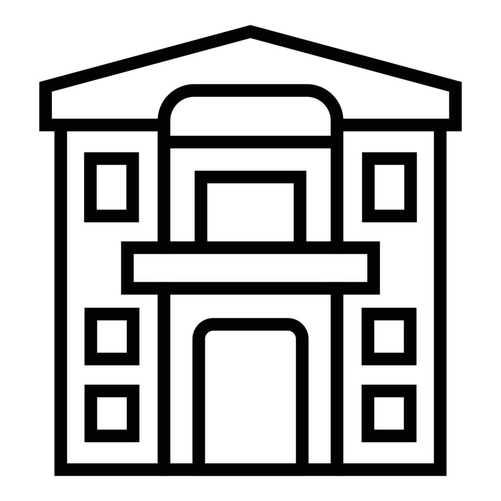 Herrenhaus Symbol Umrissvektor. Haus Hütte vektor