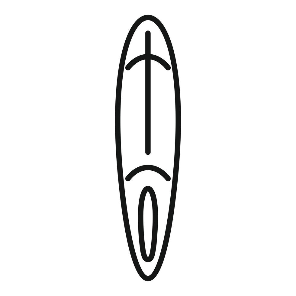 Wasser-Sup-Surf-Symbol-Umrissvektor. Paddel Boot vektor