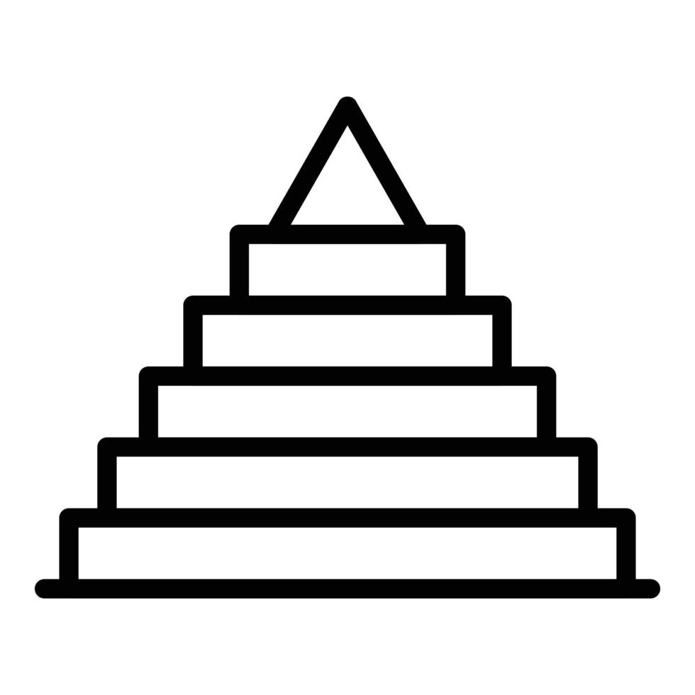 Szene Pyramide Symbol Umriss Vektor. Wüste Kairo vektor