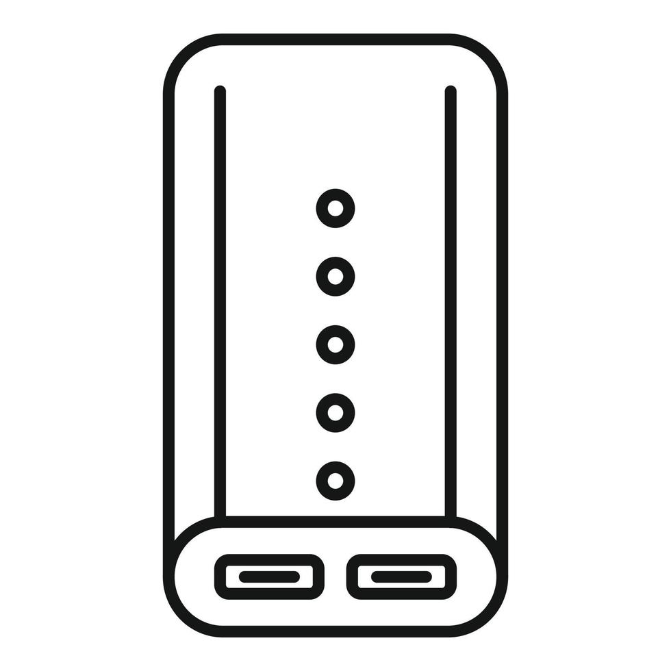 Telefon Power Bank Symbol Umrissvektor. mobiler Akku vektor