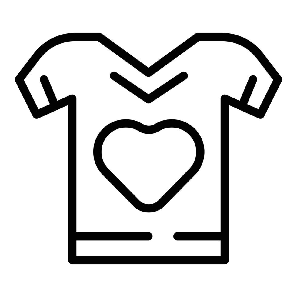 Großzügigkeit T-Shirt Symbol Umriss Vektor. Blutmensch vektor