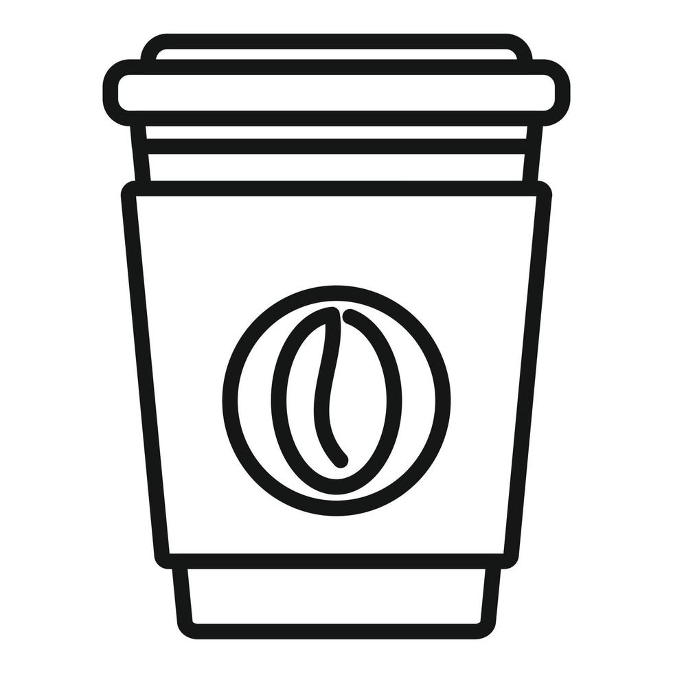 Macchiato Cup Symbol Umrissvektor. Café Kaffee vektor