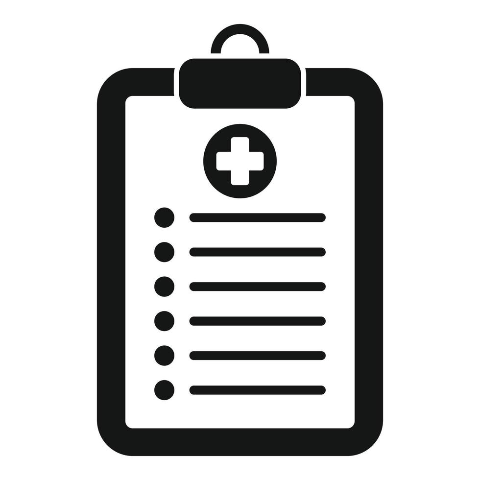 Patienten-Zwischenablage-Symbol einfacher Vektor. familiäre Gesundheit vektor