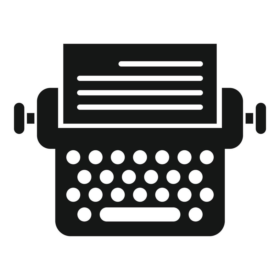 Symbol für Schreibmaschinenszenario einfacher Vektor. Videofilm vektor