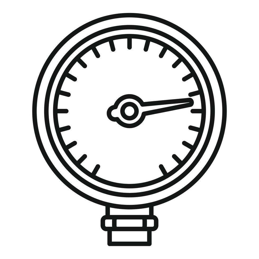 Druckmanometer Symbol Umrissvektor. Gaszähler vektor