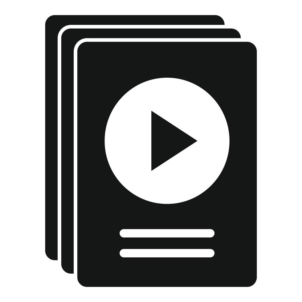 Videodatei-Szenario-Symbol einfacher Vektor. Aktivitätsfilm vektor