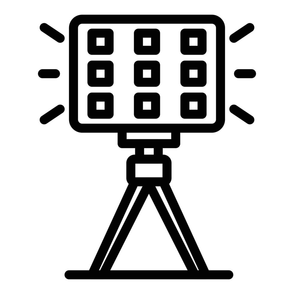 Umrissvektor für LED-Lichtsymbole. Mann Modell vektor