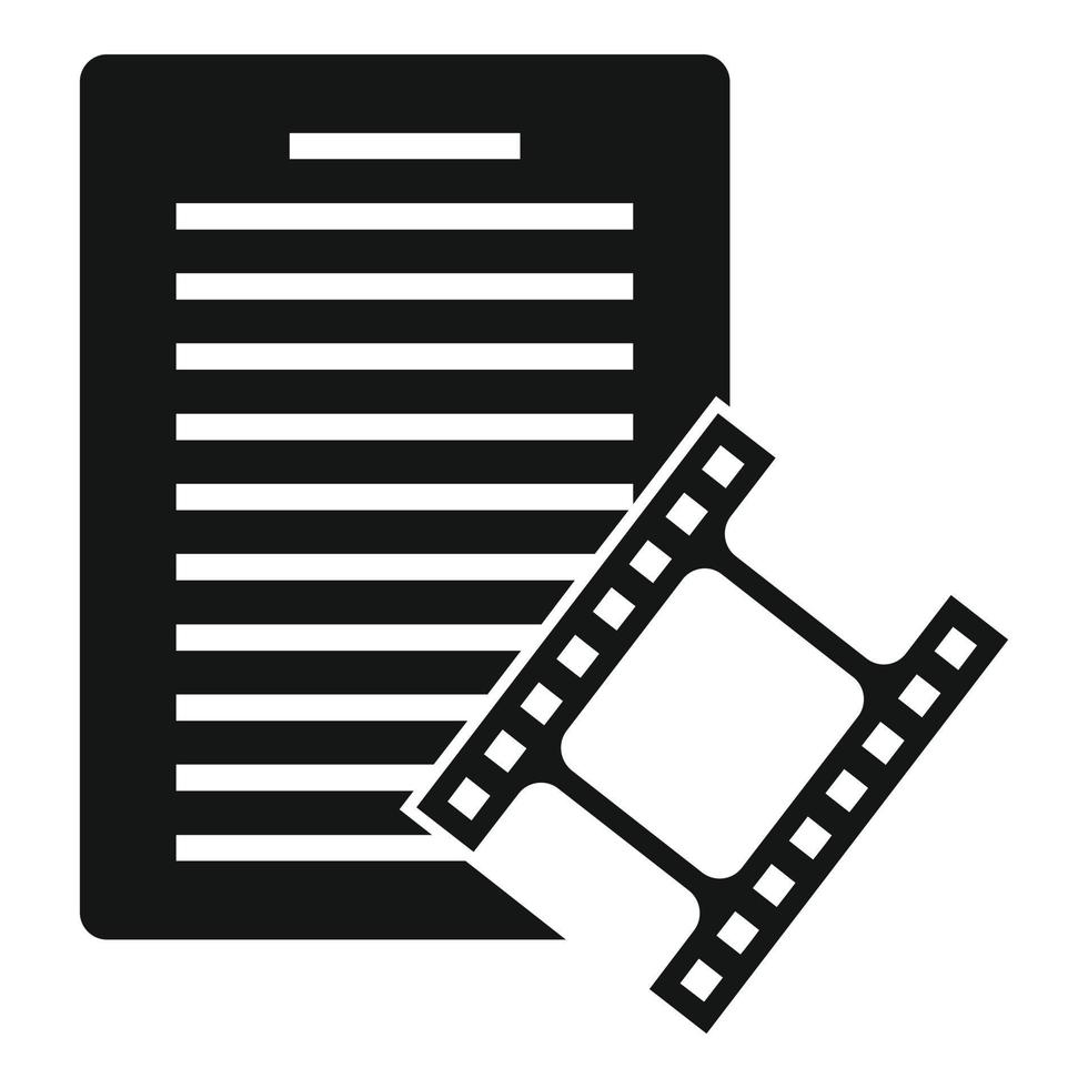 Filmszenario-Symbol einfacher Vektor. Zeit Routine vektor