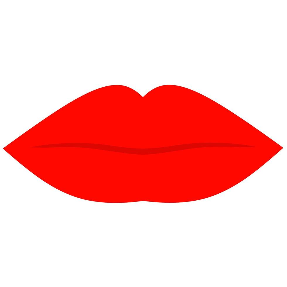 sexy roter Lippenvektor auf weißem Hintergrund. Frau Lippen küssen Stempel. perfekt für Liebeslogos, Hochzeitskarten und Banner. vektor