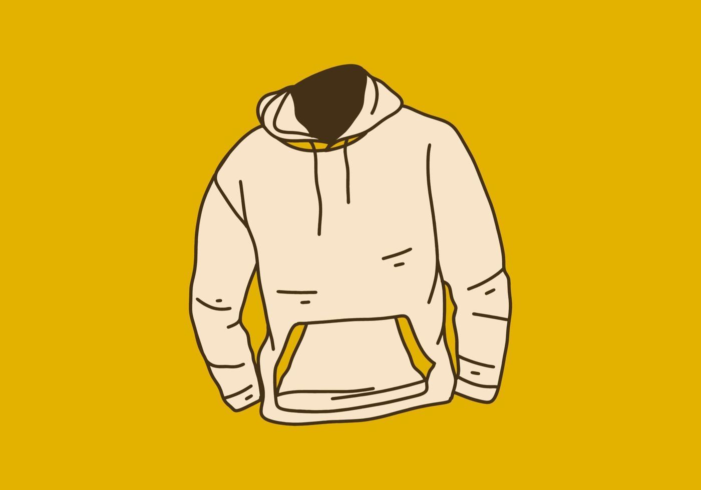 Vintage Kunstillustration des Hoodies vektor