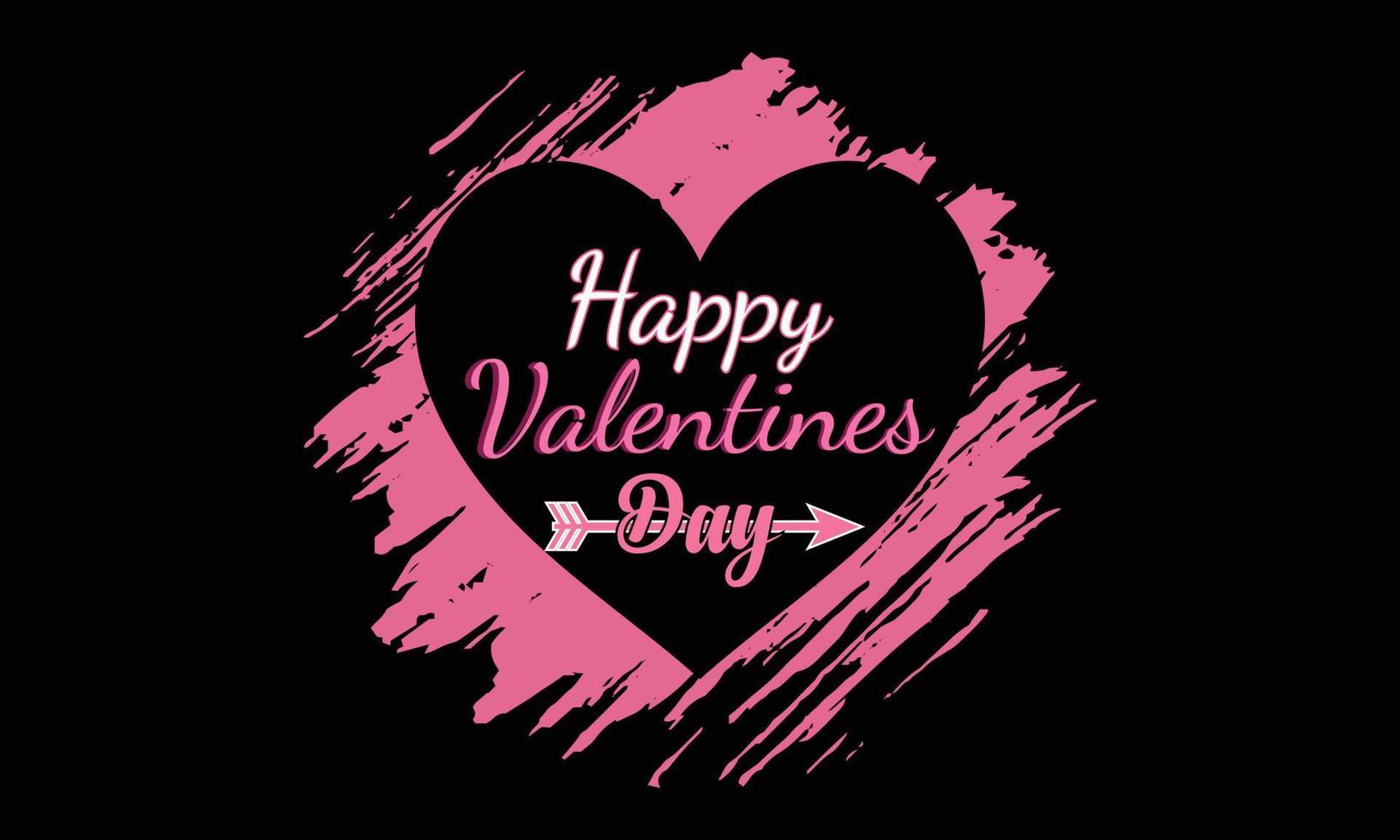 Happy Valentinstag Typografie T-Shirt-Design. motivierende kreative Kinder des Valentinstagtypografie-T-Shirts und Typografiethema-Vektorillustration. vektor