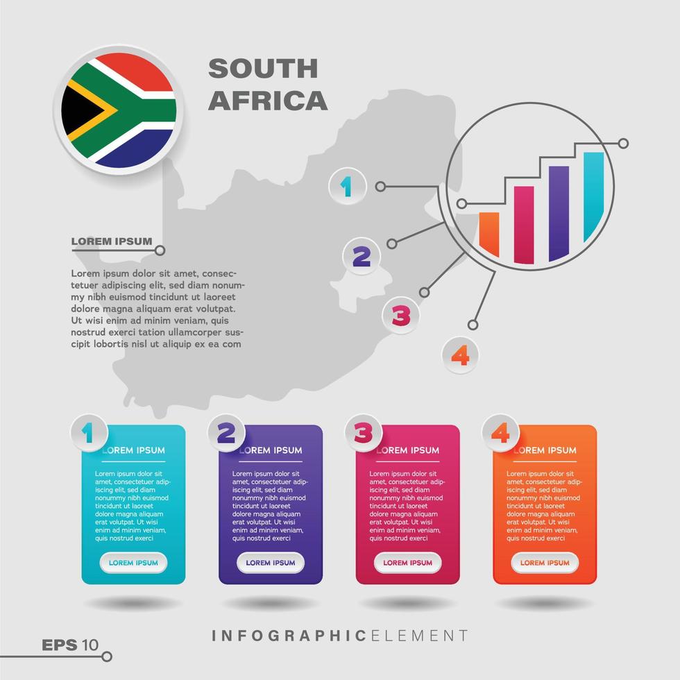 südafrika diagramm infografik element vektor