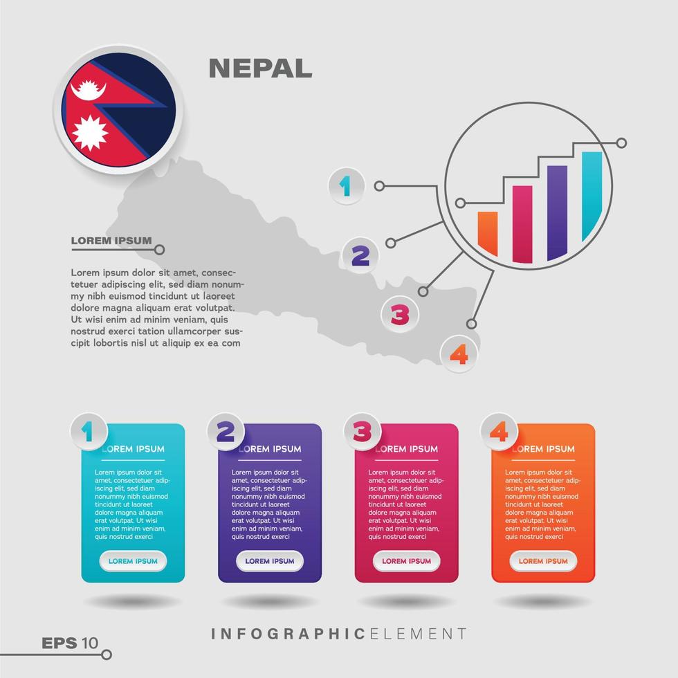 nepal Diagram infographic element vektor