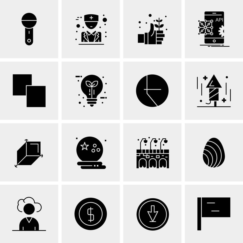 16 universelle Business-Icons Vektor kreative Icon-Illustration zur Verwendung in Web- und Mobilprojekten