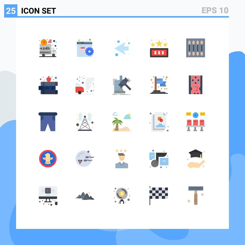grupp av 25 platt färger tecken och symboler för kosmetika spela browser spel hög Göra redigerbar vektor design element