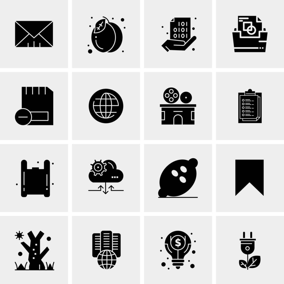 16 universelle Business-Icons Vektor kreative Icon-Illustration zur Verwendung in Web- und Mobilprojekten