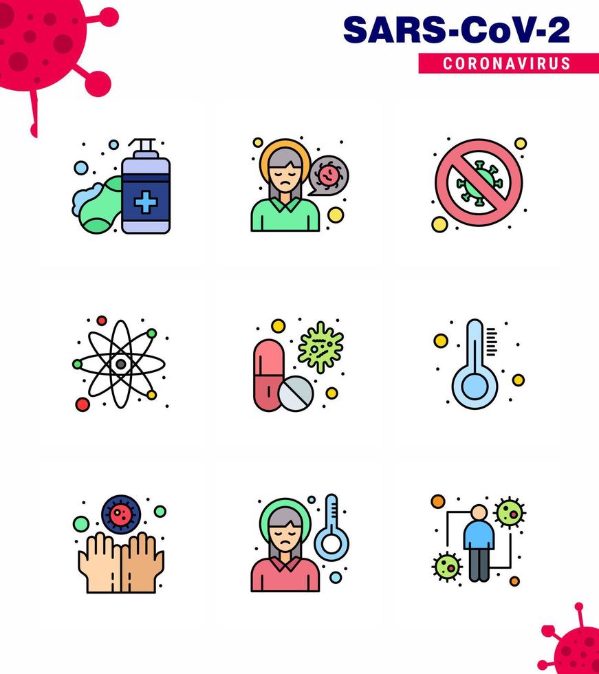 25 coronavirus nödsituation iconset blå design sådan som vetenskap atom virus infektion signal- Nej viral coronavirus 2019 nov sjukdom vektor design element